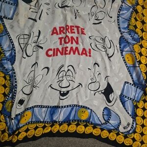 Moschino Vibrant Cartoon Print Scarf